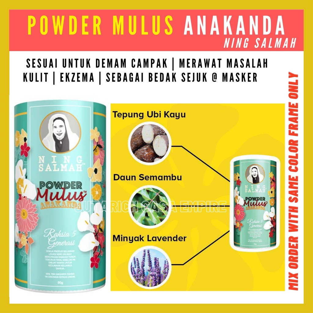 Ning Salmah Powder Mulus Anakanda Bedak Herba Bayi Shopee Malaysia