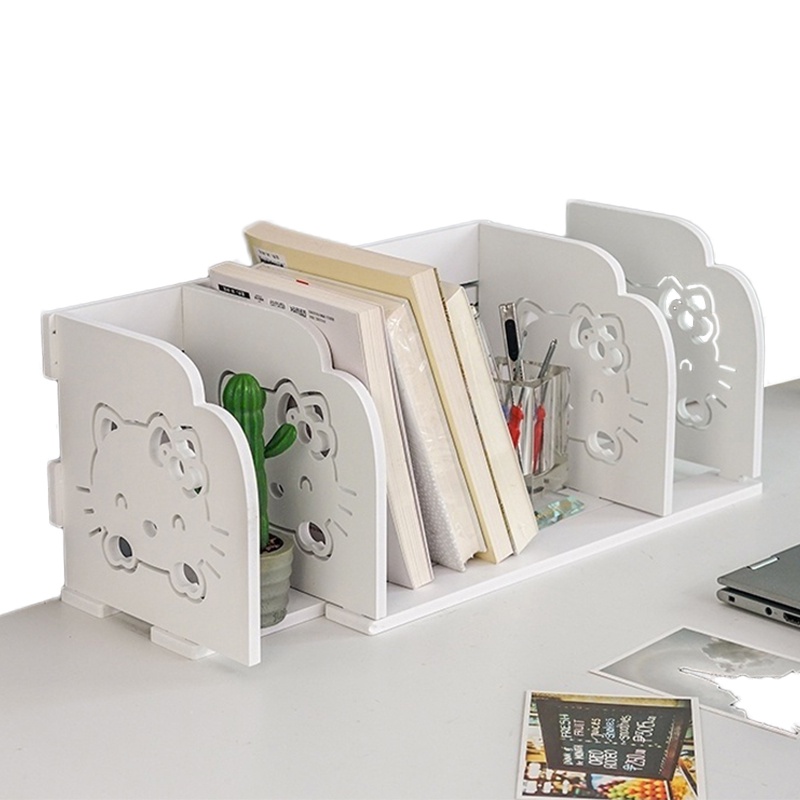 Expandable Adjustable book stand children student small bookshelf table file storage rack