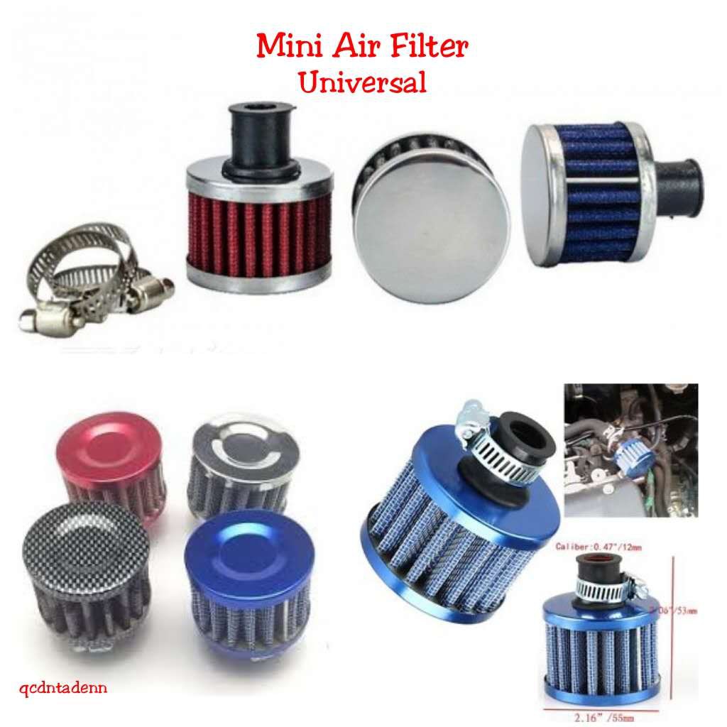 bahagian Kereta Mini Breather small Filter 12mm car Cold Air 