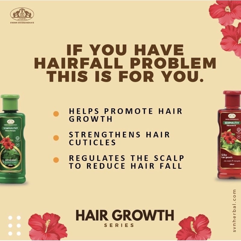 Swami Sivanandha Semparuthi (Hibiscus) Hair Oil/Shampoo 200ml | Anti  Hairfall | Shopee Malaysia