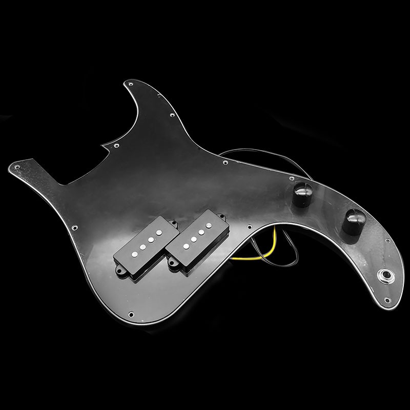 Custom Guitar Pickguard For Fender Japan Precision Bass Style Scratch Plate 3 Ply Black