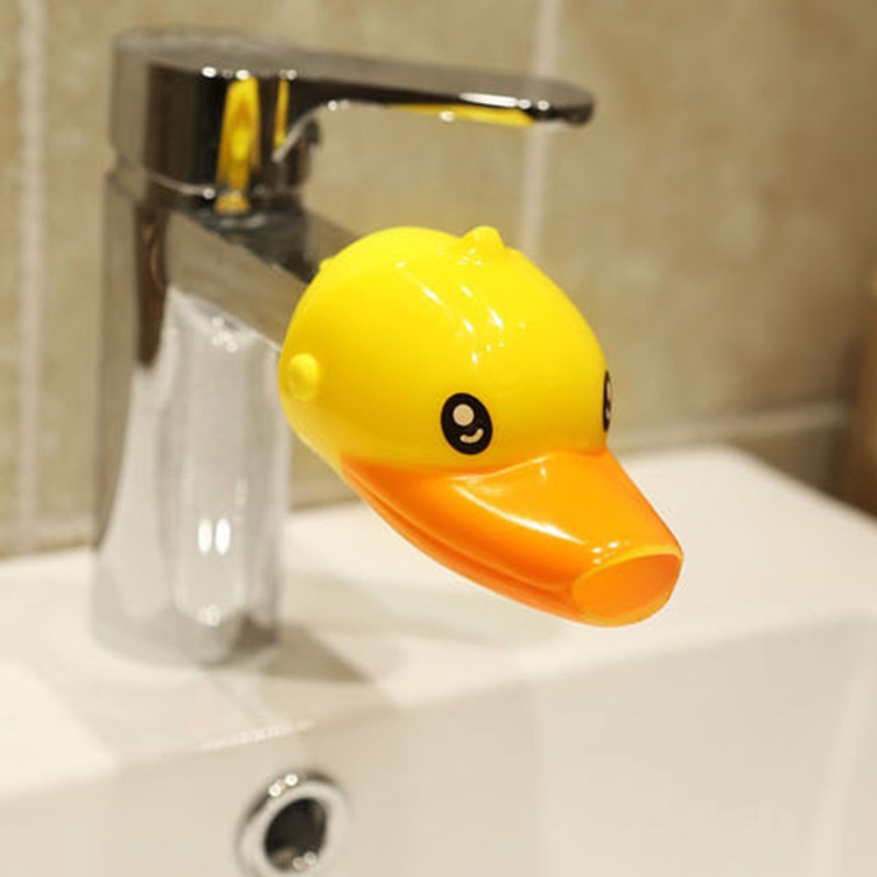 Faucet Extender Baby Silicone Cartoon Yellow Duck Faucet Extender Sink