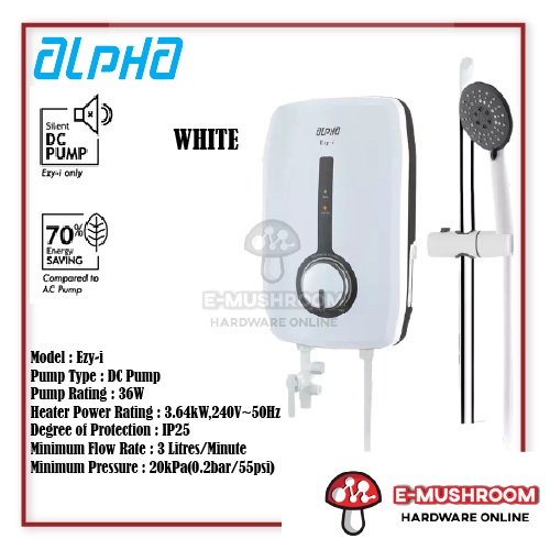 Alpha Ezy-I Water Heater With DC Pump / Alpha Evo-I Instant Water Heater Come With DC Pump