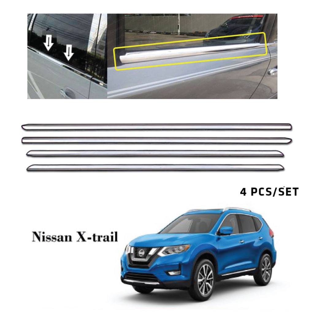 Kadore for 2014-2019 Nissan Rogue Stainless Steel Rear Trunk Lid Molding Cover Trim 1pc 