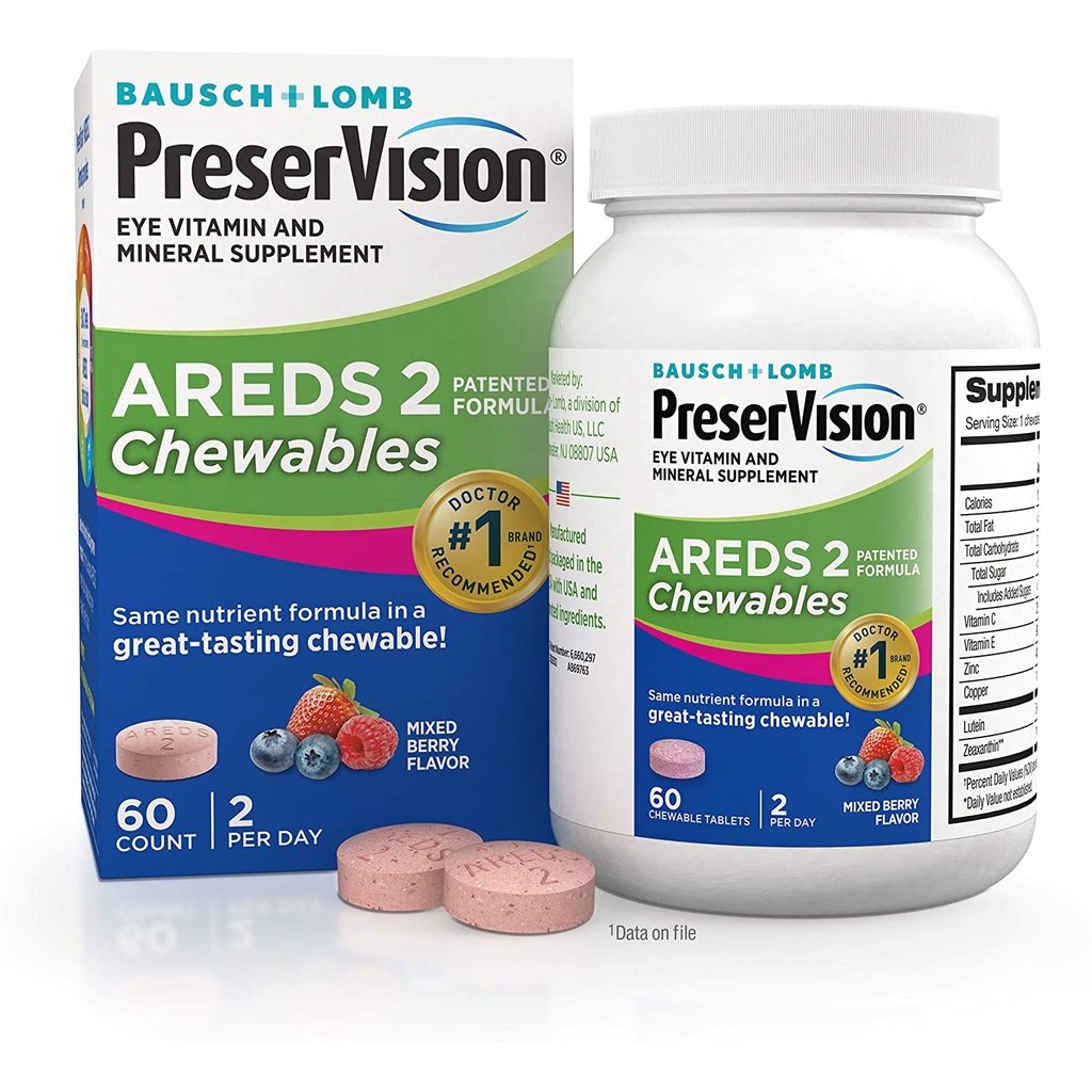 PreserVision AREDS 2 Eye Vitamin & Mineral Supplement, Contains Lutein