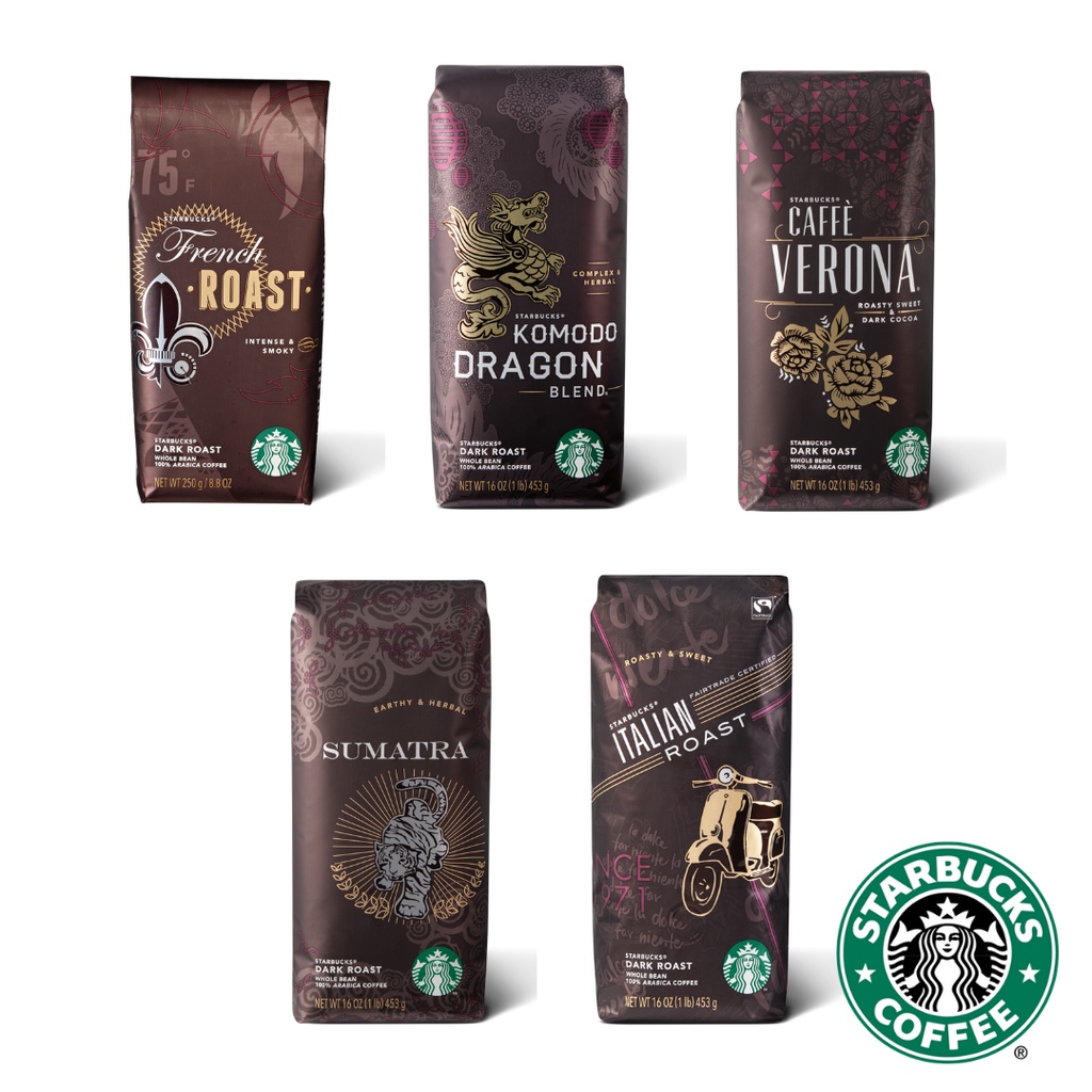 Starbucks Dark Roast Coffee Bean 250g (Freshly Grinded) Shopee Malaysia