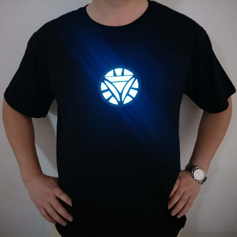 mixer copy rope Iron Man Clothes Illuminate Reactor Short Sleeve T-Shirt Led Voice Control  The Avengers Battle Suit Marvel T-Shirt | Shopee Malaysia