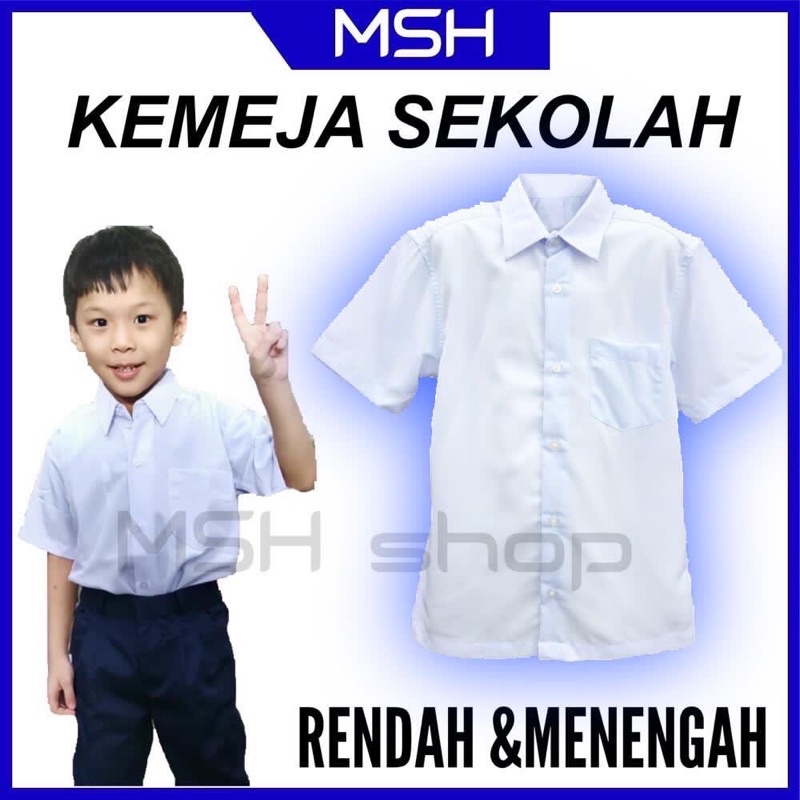 Buy Baju Sekolah Rendah Menengah Putih Koshibo Bernila Biru Seetracker Malaysia