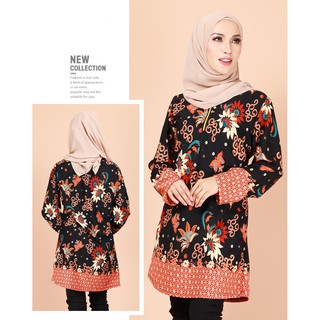 ALAISYAH FLORA BATIK  FASHION BLOUSE  B Shopee  Malaysia