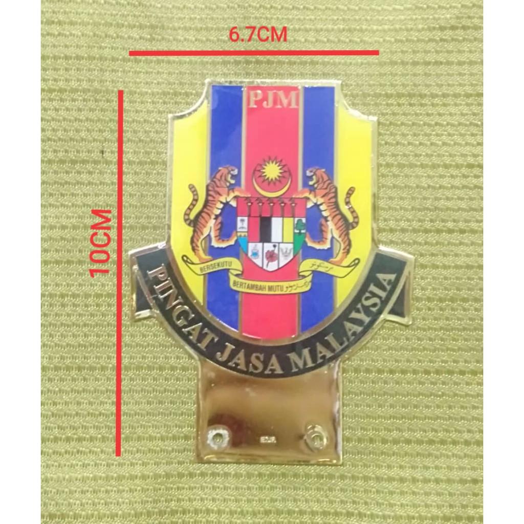 Buy Pingat Jasa Malaysia Pjm Car Plate Emblems Medium Size Seetracker Malaysia