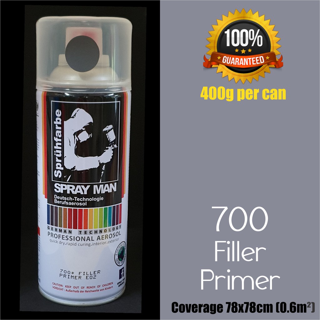 Spray Man Aerosol Spray Paint 700 Grey Filler Primer Shopee Malaysia