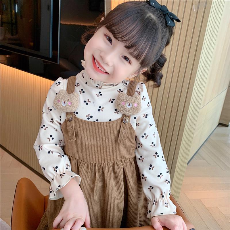 Baby dress 0-3 years old girls spring and autumn dress new children's  cartoon corduroy little girl floral princess skirt children's western style  | Shopee Malaysia