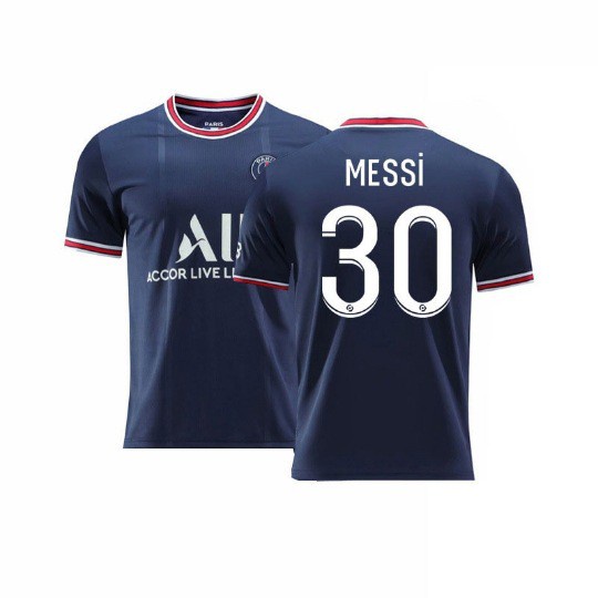 Positivity Sports Messi Football Jersey White with Blue and Paris