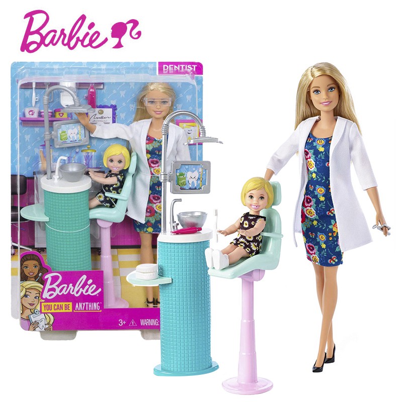 barbie baby doctor doll playset