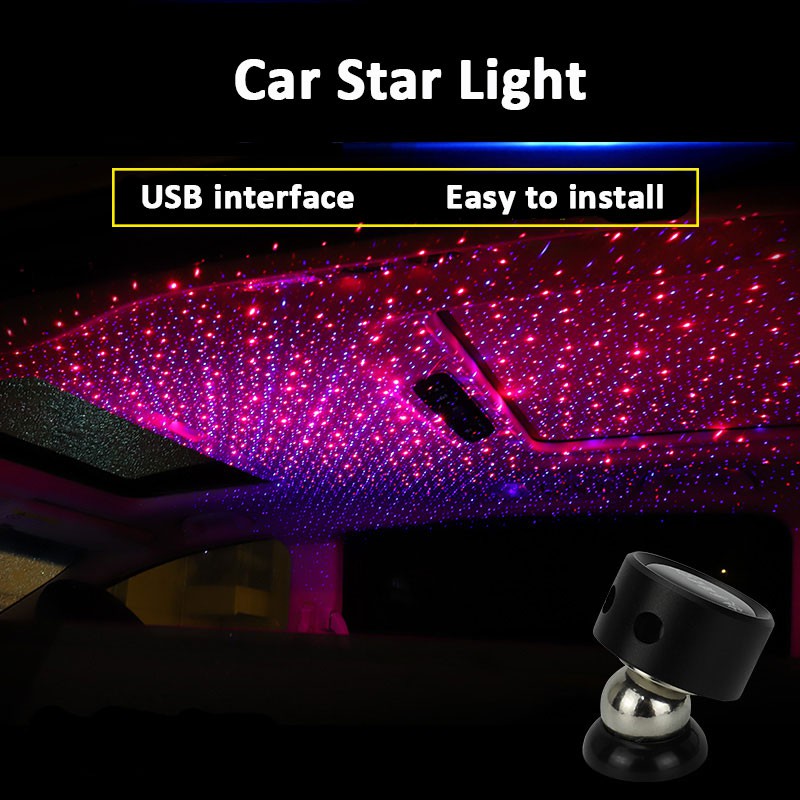 Led Car Roof Star Night Lights Projector Universal Ceiling Decoration Light