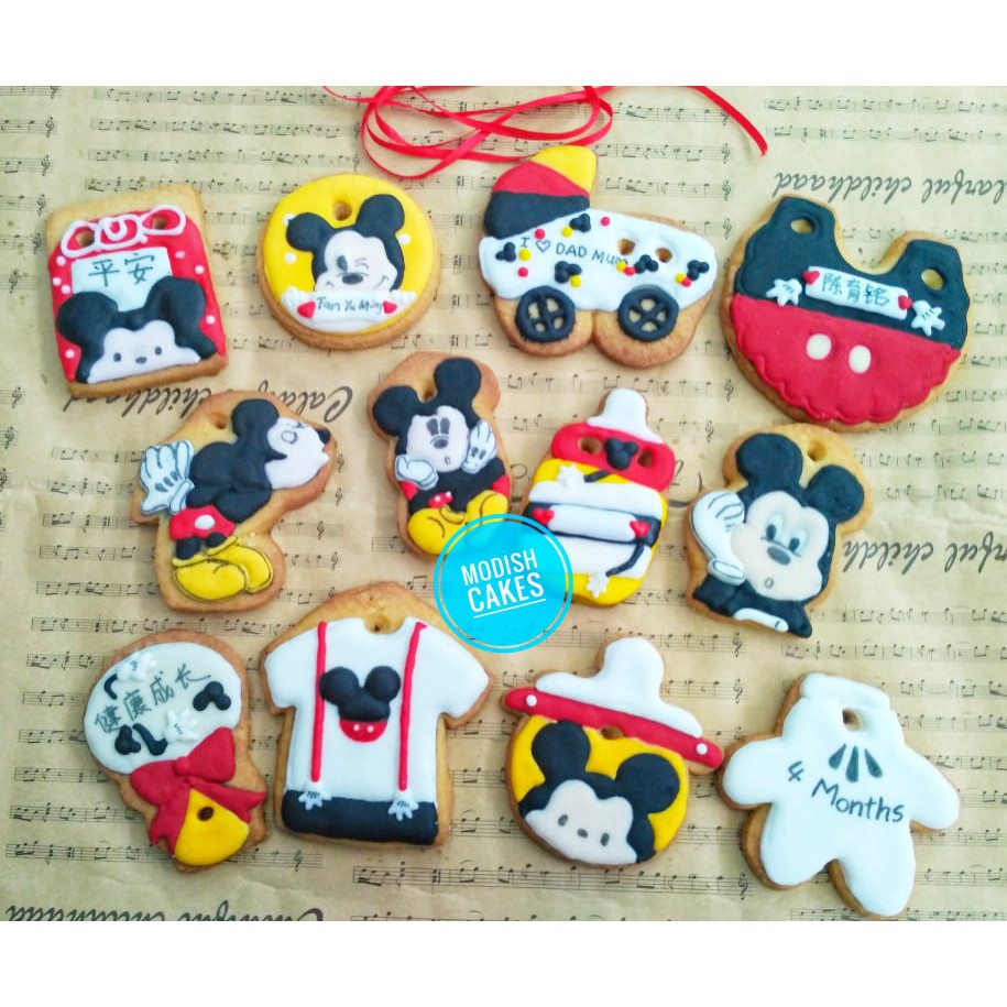 Mickey Baby Shower Cookies 米奇收诞饼