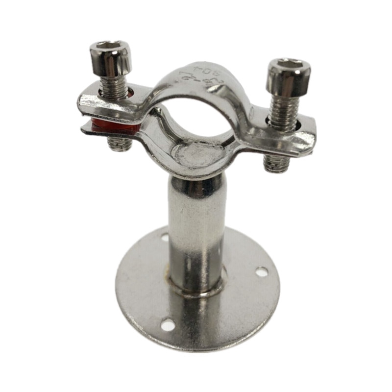 51mm 2" Stainless Steel Pipe Clamp Clip Support bracket with base plate