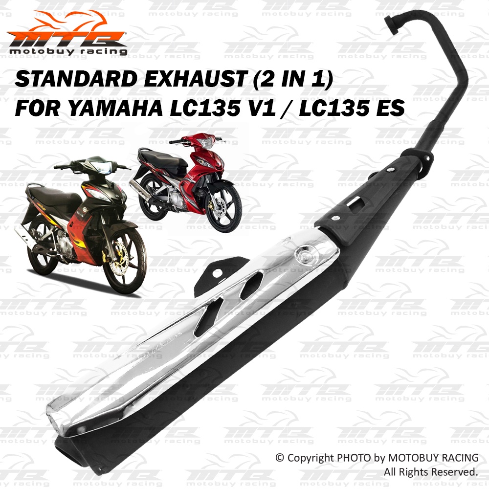 YAMAHA LC135 V1 / LC135 ES STANDARD EXHAUST (2 IN 1) Shopee Malaysia