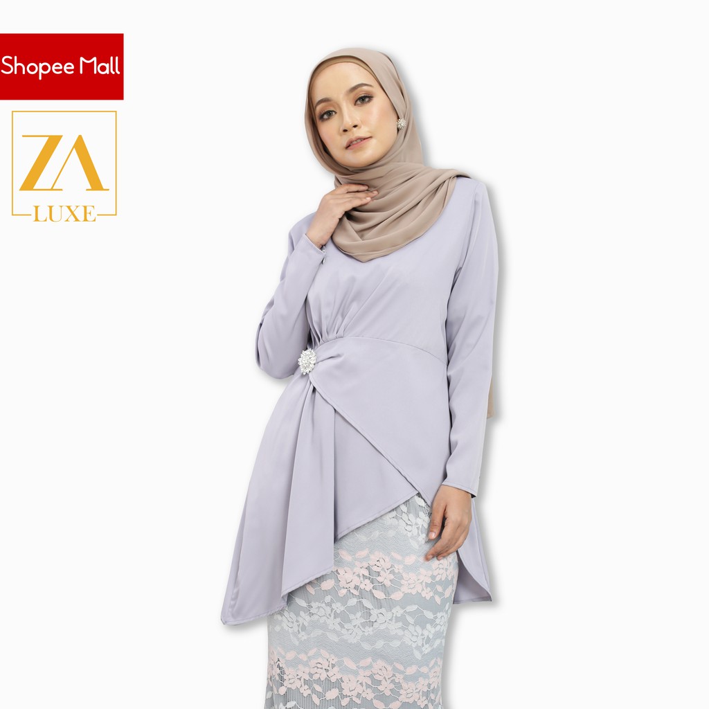 Zoe Arissa Luxe Baju  Kurung  Moden  Lace Qeesha Shopee 