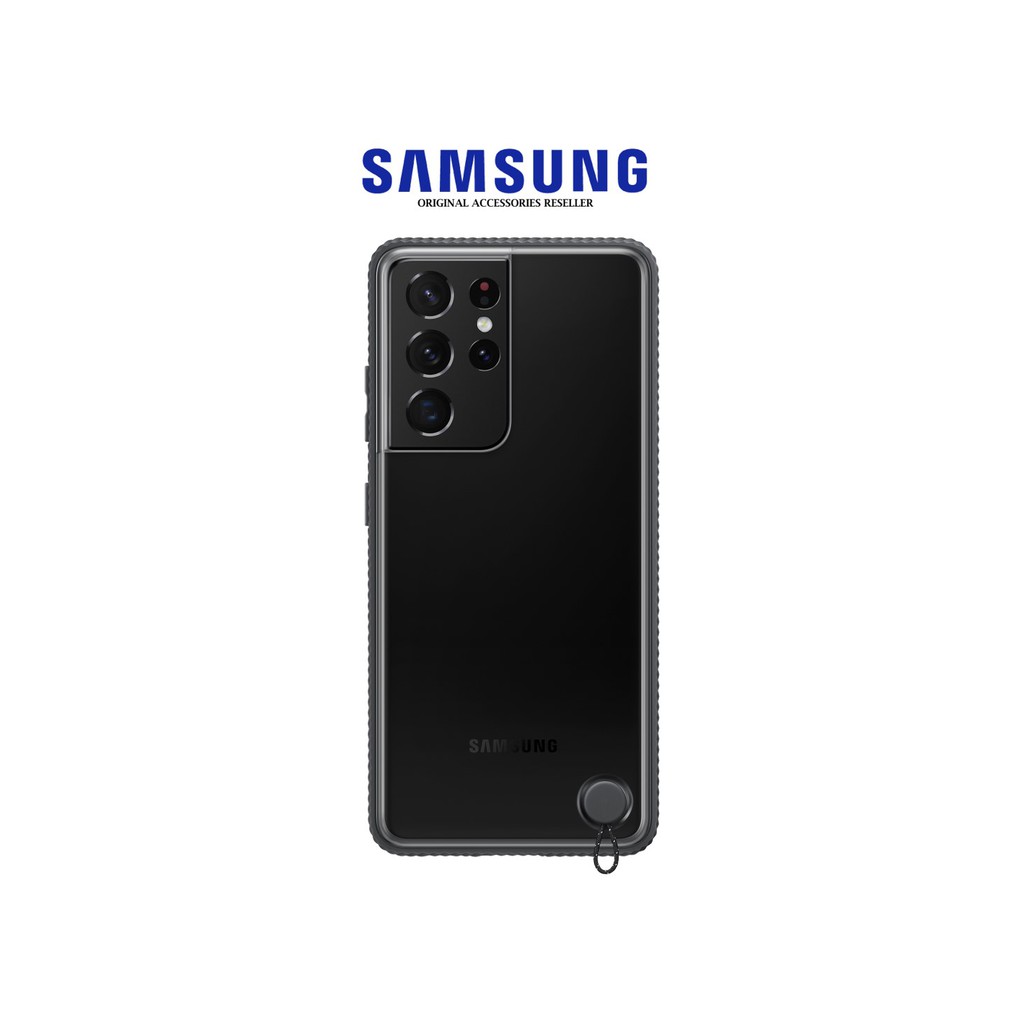 Original Samsung Galaxy S21 Ultra Clear Protective Cover Black White Shopee Malaysia 3929