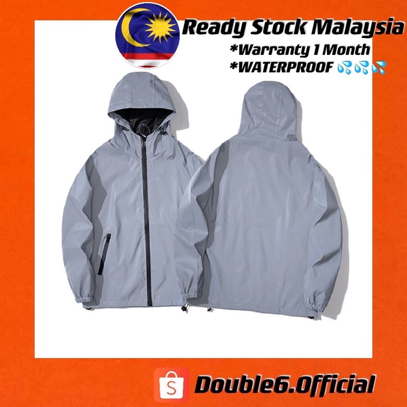 Motorcycle Reflective Jacket Waterproof Windbreaker Hooded Pantulan