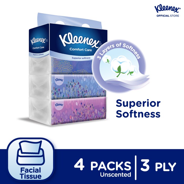 Kleenex Facial Tissue Soft Pack Lifestyle design 2 PLY (160's x 4 packs) Shopee Malaysia