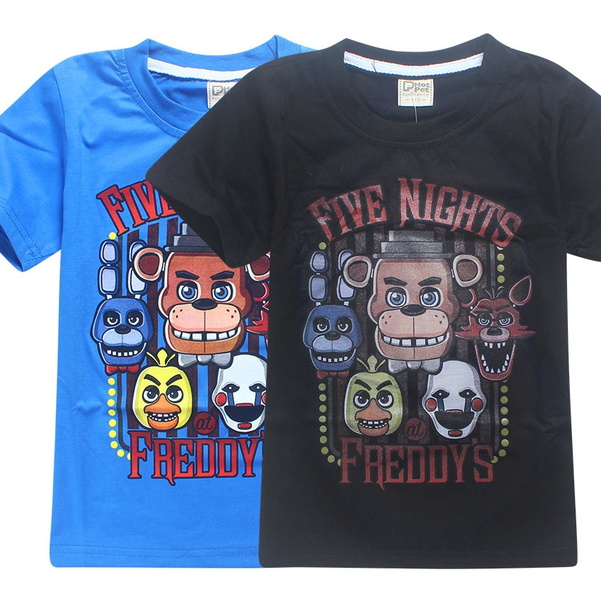 Five Nights At Freddy S T Shirt Kids Boys Short Sleeve Tshirt Casual Tee Shirt Shopee Malaysia - golden freddy t shirt roblox