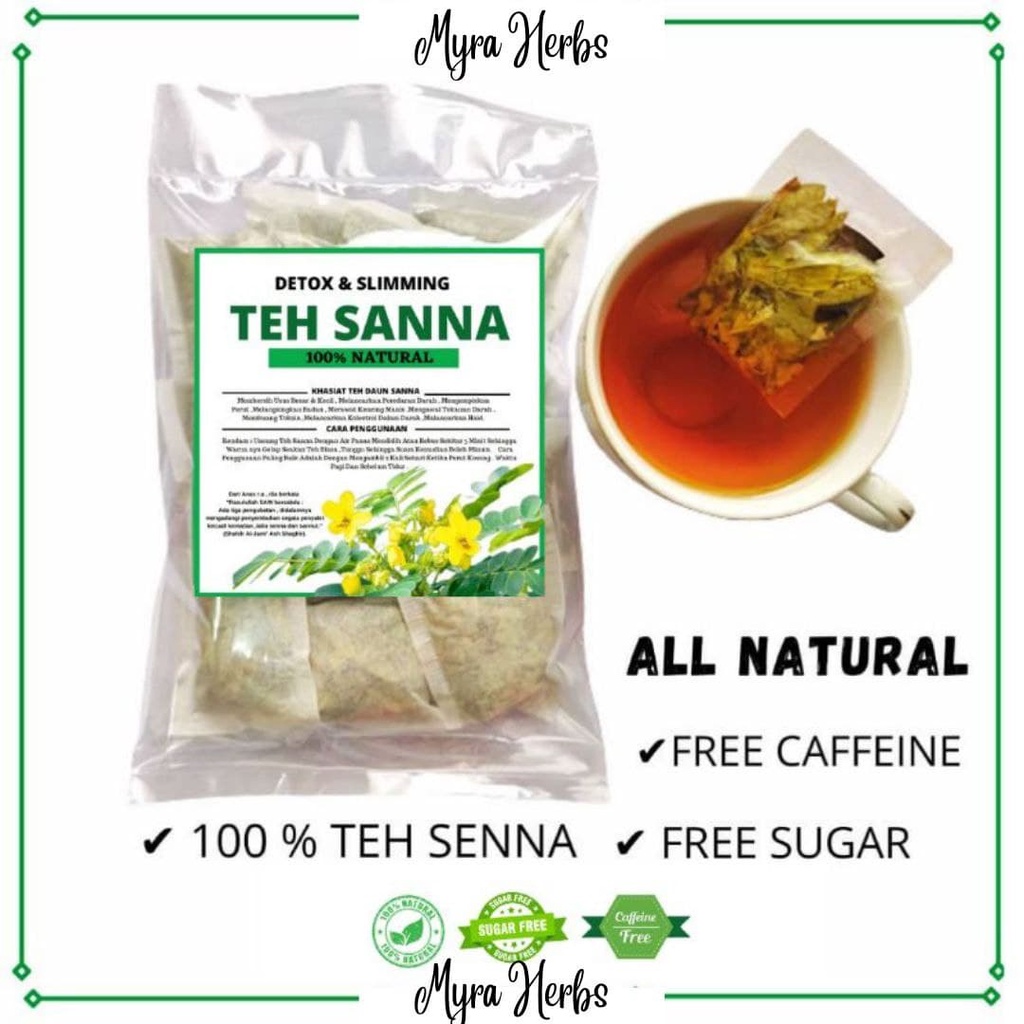 Teh Daun Sanna/Senna (Gred A) ASLI 100% DETOX SLIMMING