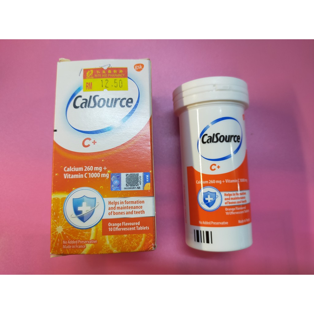 Exp 04 22 Gsk Calsource C Orange Flavoured Effervenscent Tablets 10 S Made In France Kkm Malxcrs Shopee Malaysia