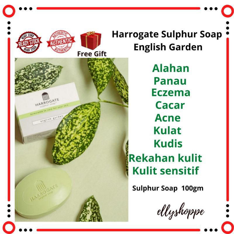 Ready Stock Harrogate Soap Bar Sabun Sulfur Harrogate English Garden Free Gift