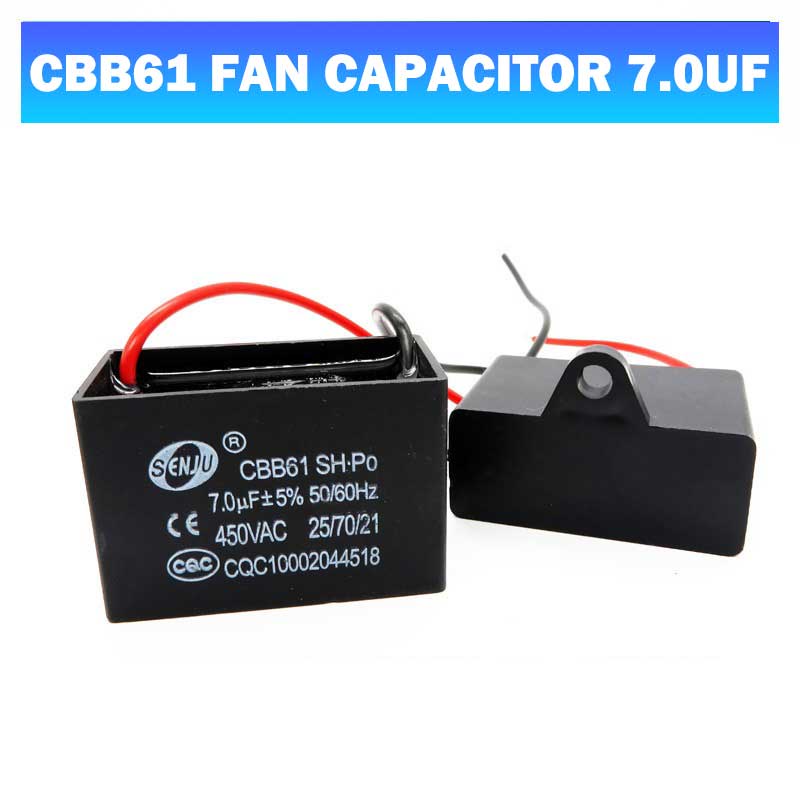 Fan Capasitor kapasitor kipas siling Motor Fan Capacitor CBB61 1/1.2/1.5/1.8/2uf 2.5/3uf 3.5uf 4uf 4.5uf 5uf 6uf 8uf