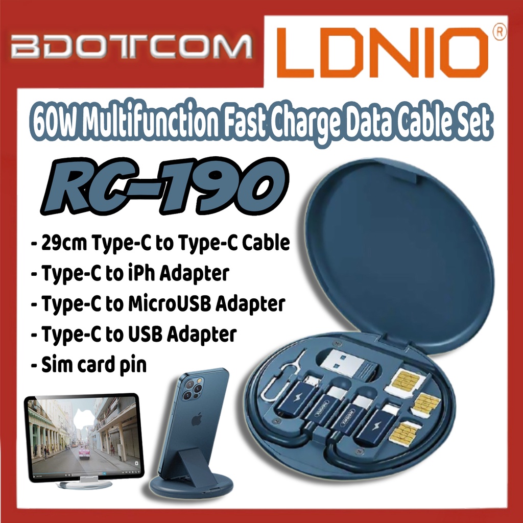 [Ready Stock] Remax RC190 Wanbo Series 60W TypeC to TypeC