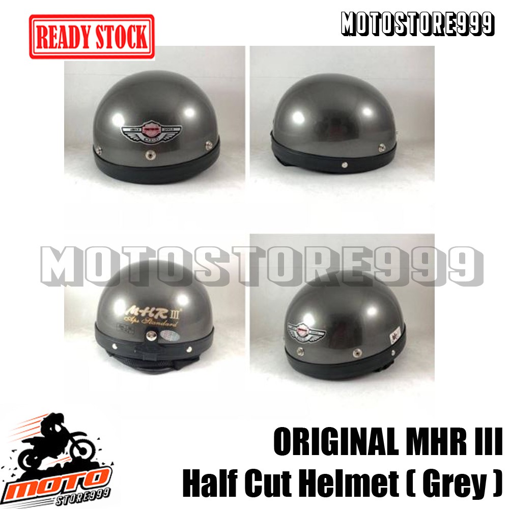 ORIGINAL MHR III Half Cut Helmet + Tinted Visor (Grey) READY STOCK