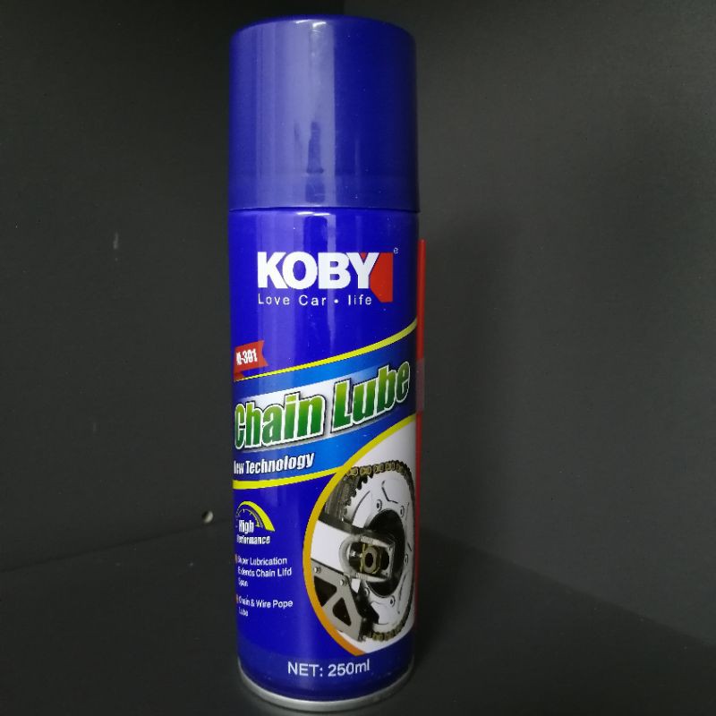 KOBY CHAIN LUBE SPRAY / CHAIN LUBE / MINYAK OIL RANTAI MOTOR 250ML Shopee Malaysia