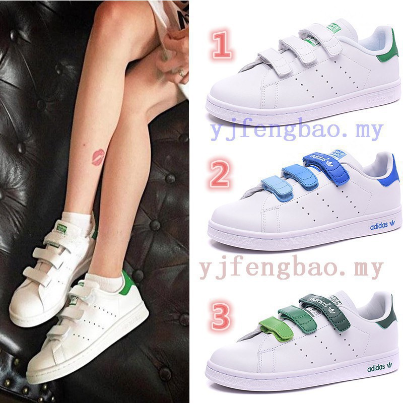 🍑Authentic💗 Men Women Adidas stan smith CF EF Kasut sneakers 