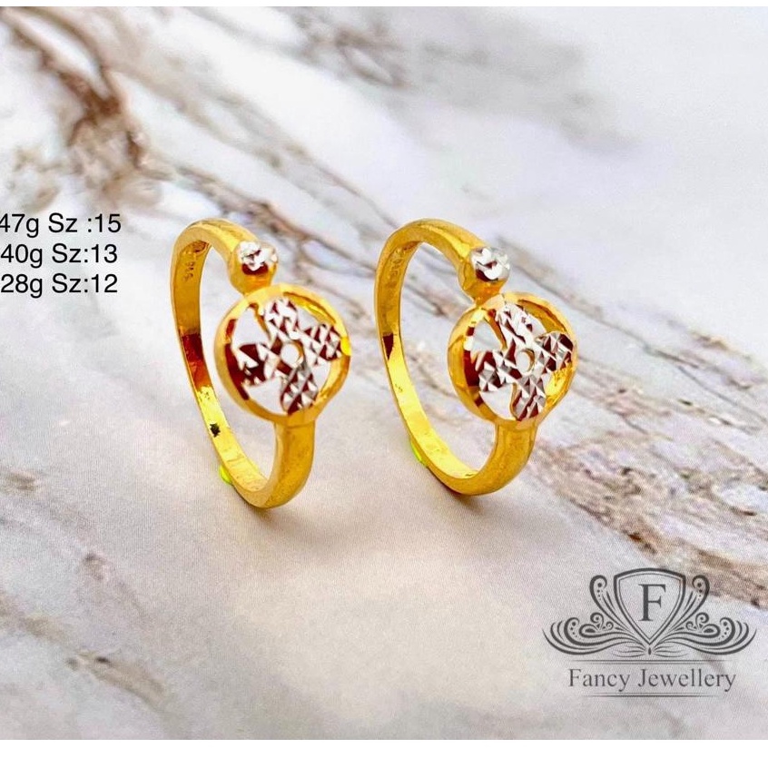 💎💎Fancy Jewellery💎💎 Emas 916 Cincin Bunga Feayen Exclusive Emas 916 tulen Bajet Emas 916