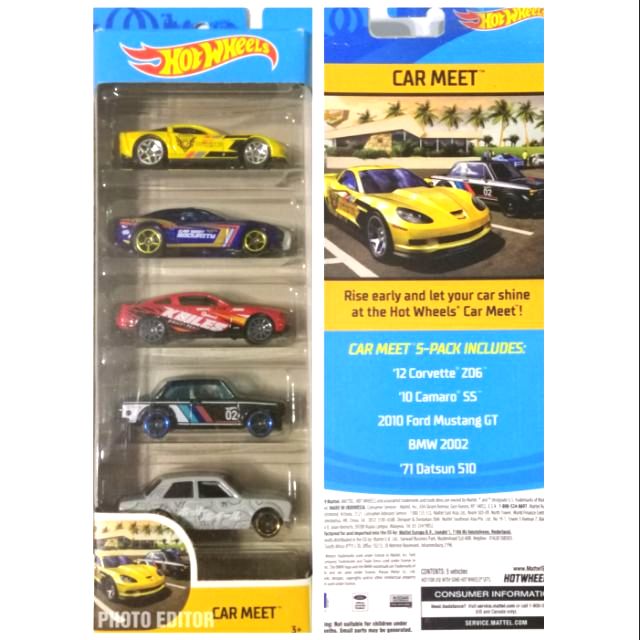 hot wheels car meet 5 pack