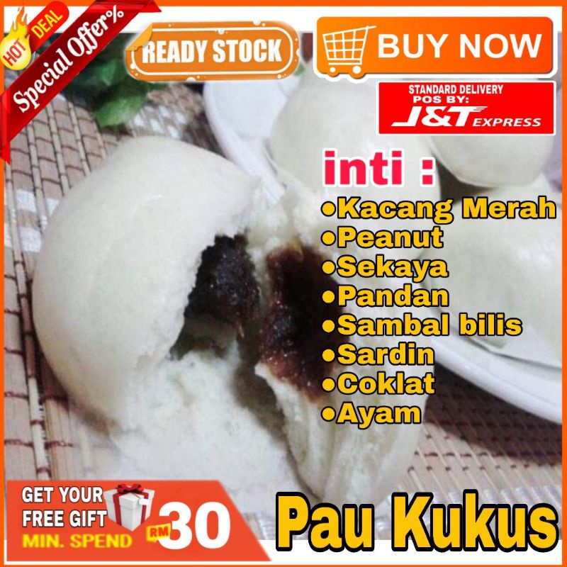 Pau kukus frozen / Roti pau kukus / kuih pau kukus / kuih frozen
