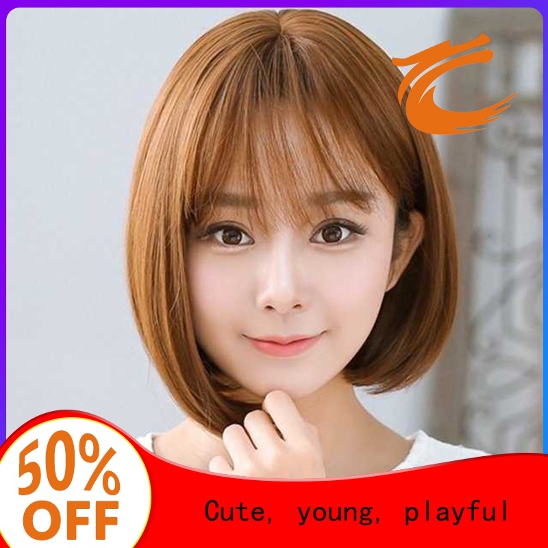 Wig Lovely Atmosphere Fringe Short Hair Wig Woman Short Hair Short