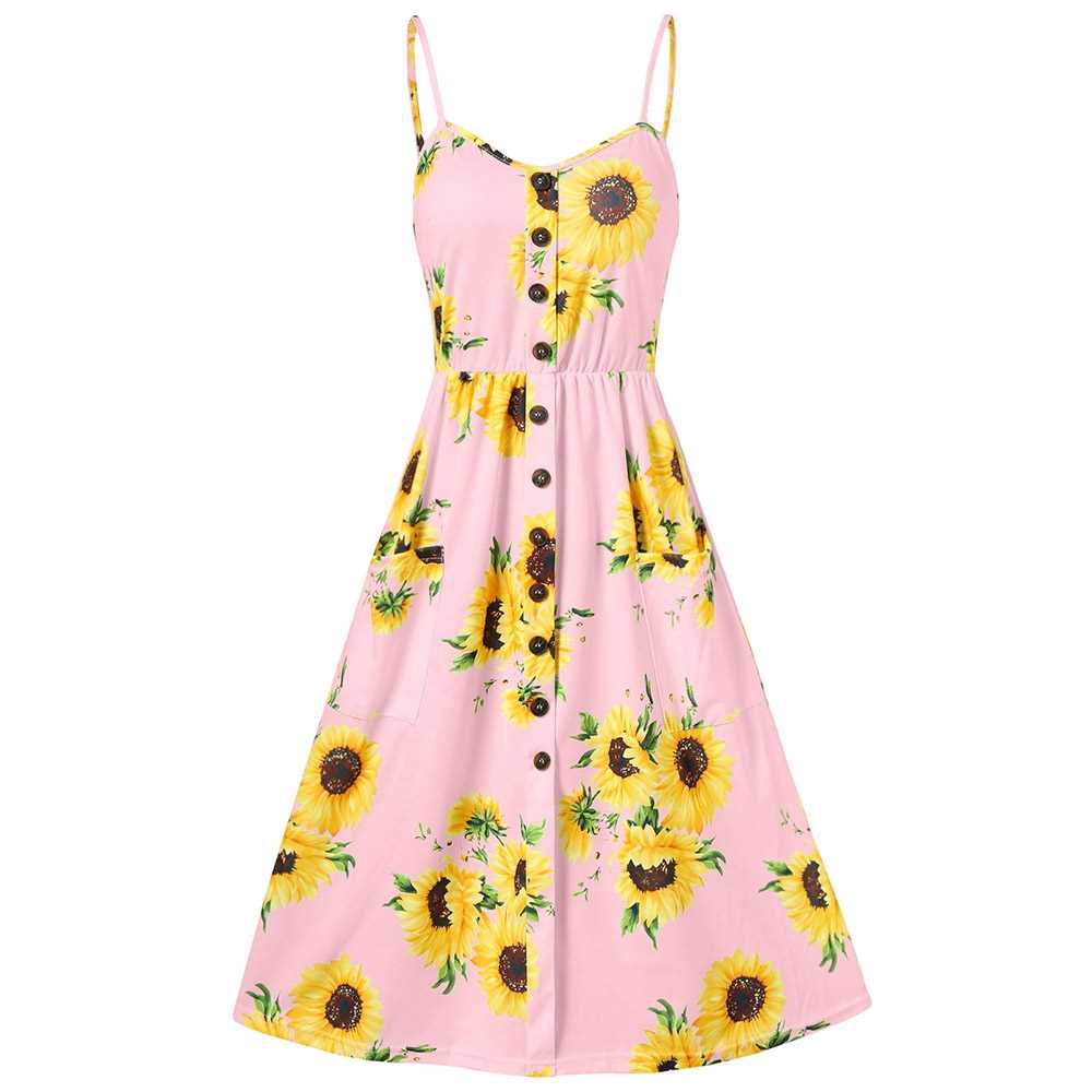 pink sunflower dress