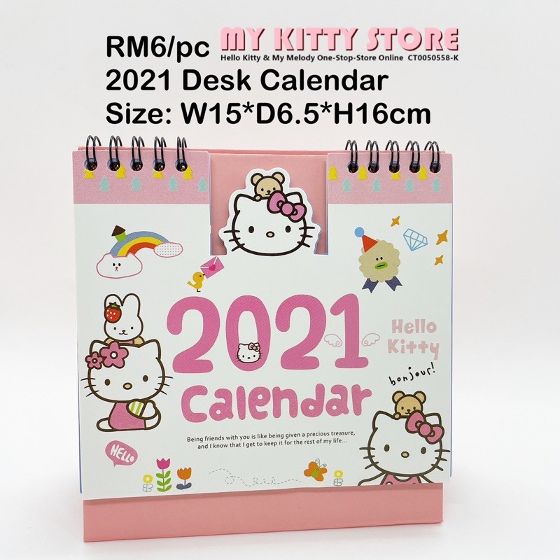 Hello Kitty 2021 Mini Desk Calendar | Shopee Malaysia