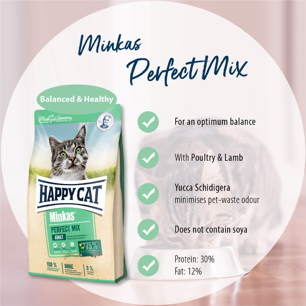 Happy Cat Minkas Perfect Mix - Lamb & Fish (Cat 10KG | Shopee Malaysia