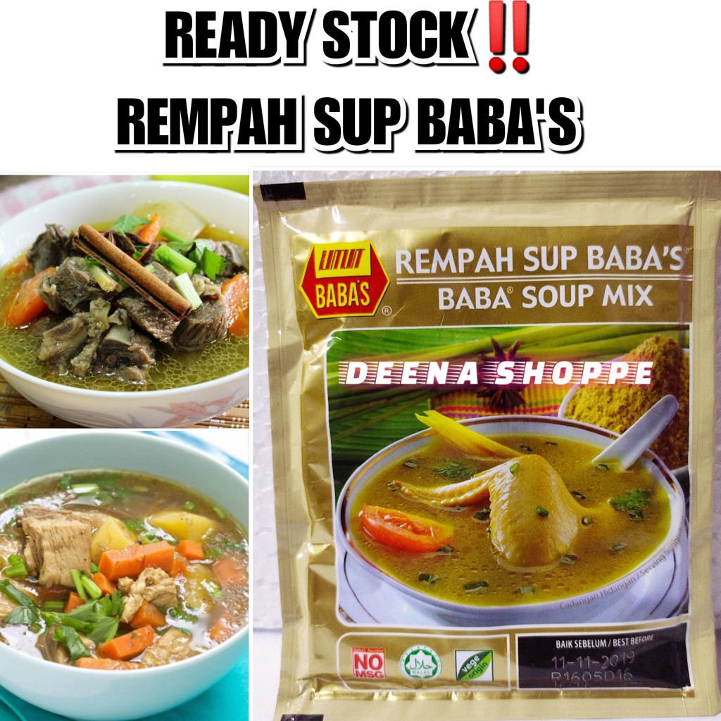 Ready Stock 25gm 250gm Rempah Sup Babas Babas Soup Mix Sup