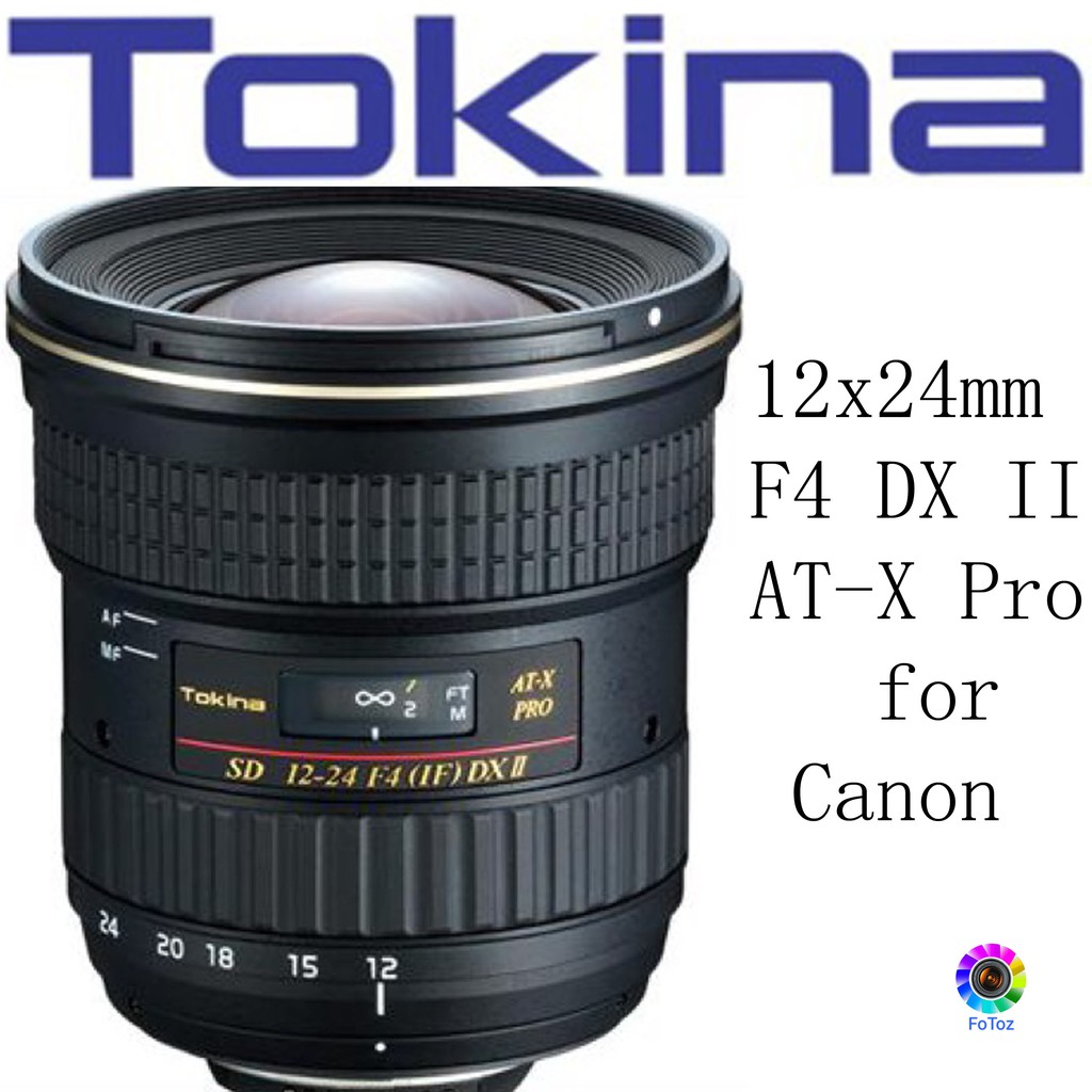 Tokina 12-24mm f/4 AT-X 124 AF Pro DX II Lens for Canon (Made In