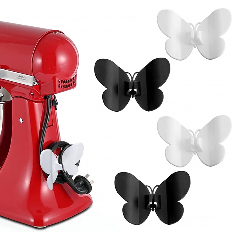 Bakeware Home 2Pcs Kitchen Cord Collector Household Appliance Clip Silicone Organizer Butterfly Self Adhesive Utensil - Image 5