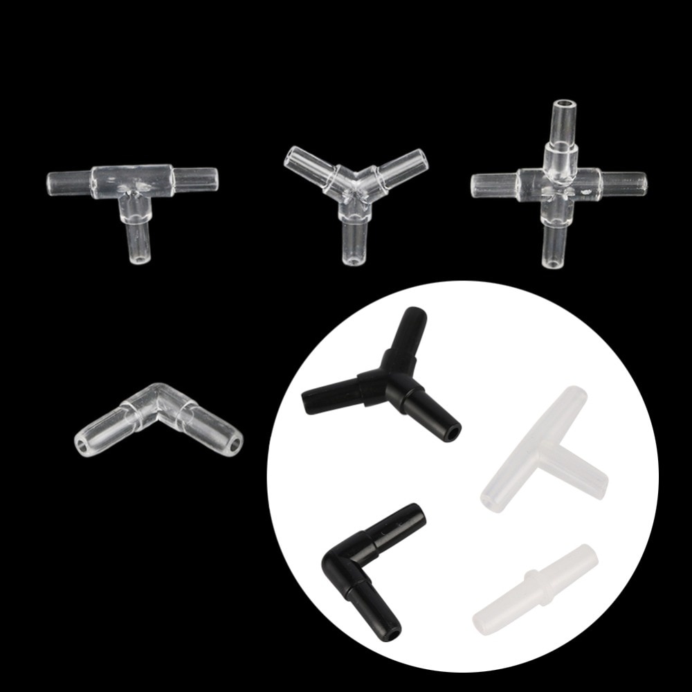 10 Pcs Joint Garden Irrigation System 5mm Water Connectors Tee/Straight