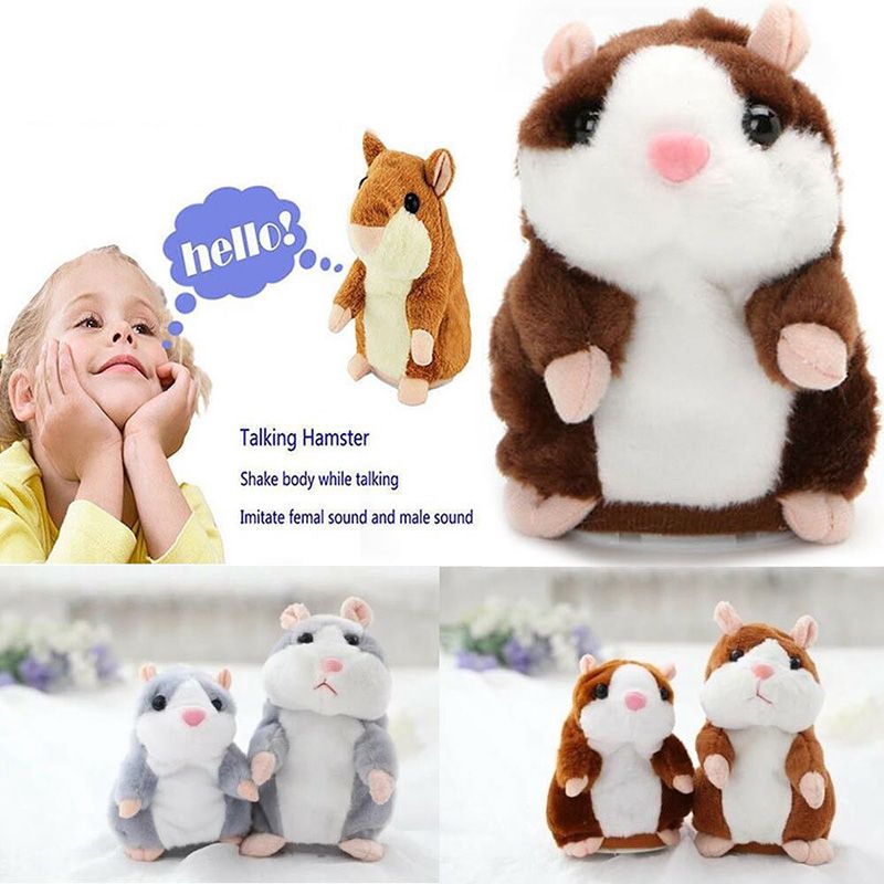 Talking Hamster Mimicry Pet Plush Toy Kids Speak Sound Record Toy