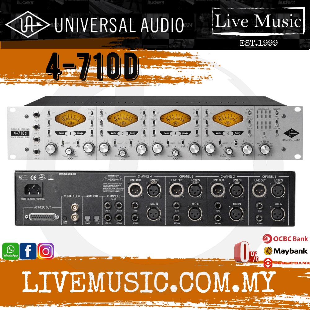 Universal Audio 4710d 4channel Microphone Preamp & Compressor ( 4