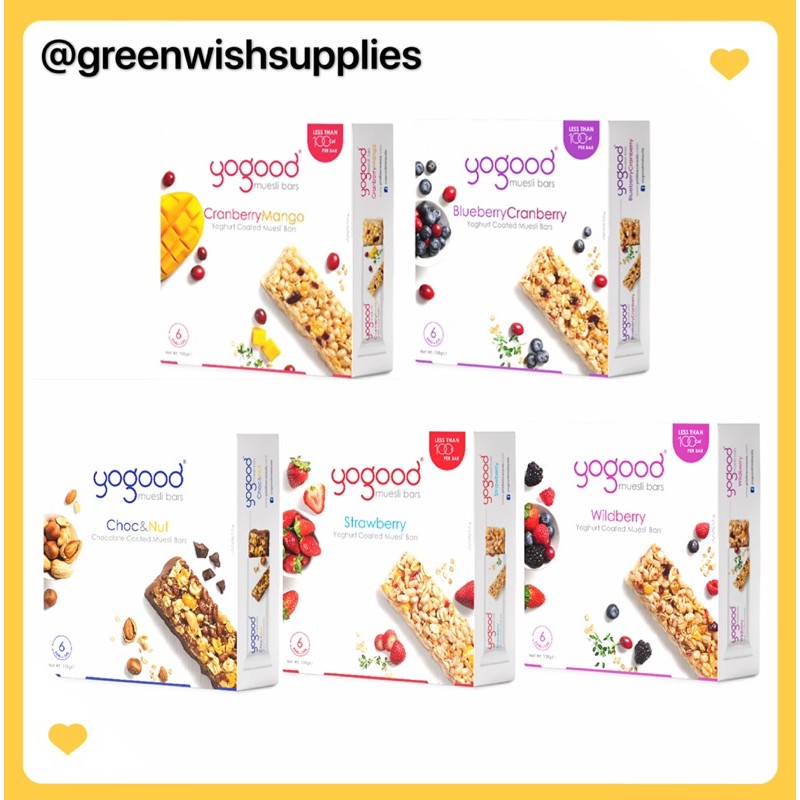 YOGOOD Muesli Bar, Assorted Flavors (138g)[HALAL][5 Flavors][Healthy