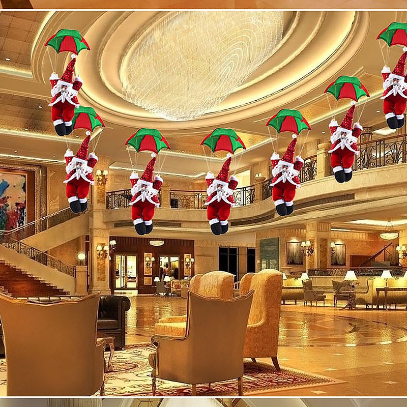 Christmas Decorations Hanging Parachute Santa Claus Christmas Hanging Ceiling